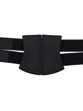 Wholesale Kinetic Black 7 Steel Bones Waist Cincher Double Belts Firm Control