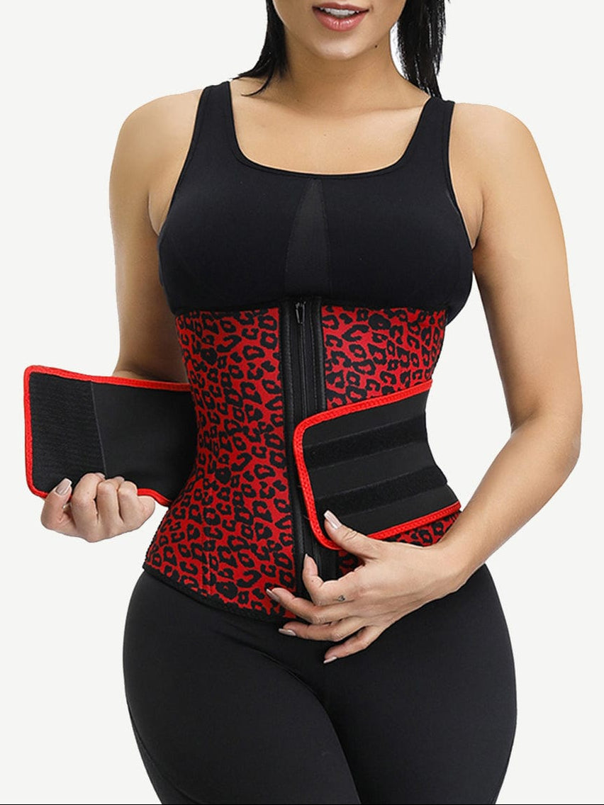 Wholesale Ventilate Neoprene Leopard Belt Big Size Waist Trainer Medium Compression