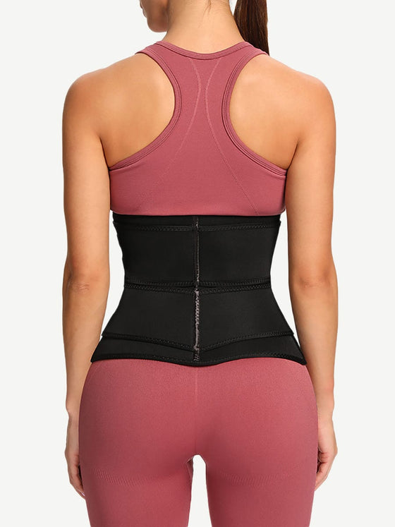 Wholesale Athletic Waist Trainer Black Big Size Neoprene With Sticker Tummy Control