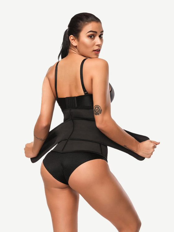 Wholesale Long Torso 9 Steel Bones Latex Waist Trainer Corset with Adjustable Hook Closure Zipper and Velcro
