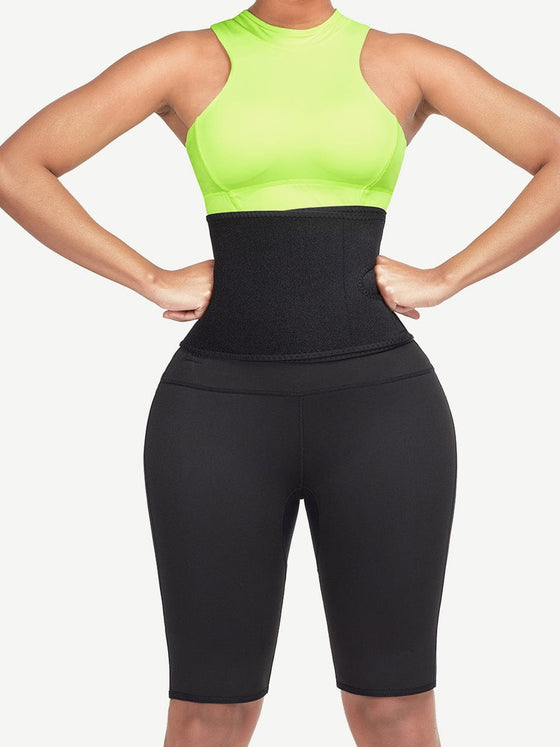 Wholesale Ultrathin Black Solid Color Neoprene Shorts High Waist Firm Foundations