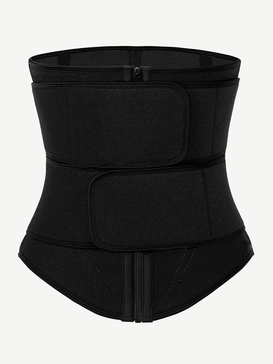 Wholesale Post Surgery Black Neoprene Double Belts Waist Trainer Slimming Belly