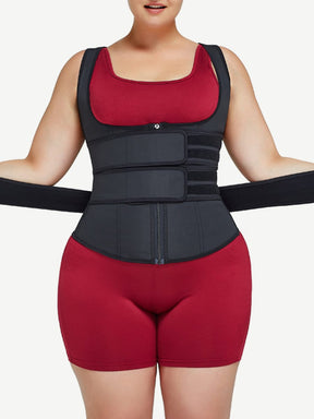 Wholesale Practical Black Latex Waist Trainer Vest Three Belts Basic Shaping Brand Your Own Waist Trainer