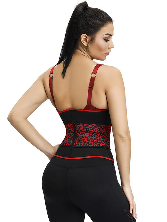 Wholesale Slimming Essentials Leopard Print Design 7 Steel Bone Neoprene Waist Cincher Fitting Waist Trainer