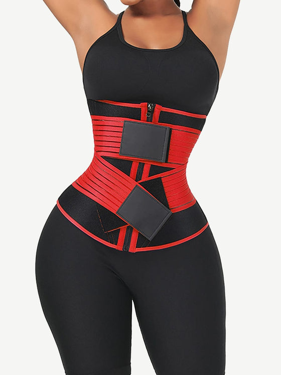 Wholesale Neoprene Fat Burning Breathable Long Waist Trainer Double Elastic Waistbands Waist Trainer