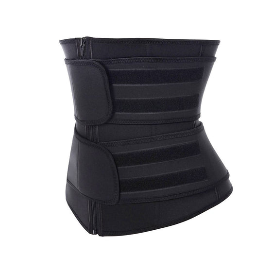 Wholesale Athletic Waist Trainer Black Big Size Neoprene With Sticker Tummy Control
