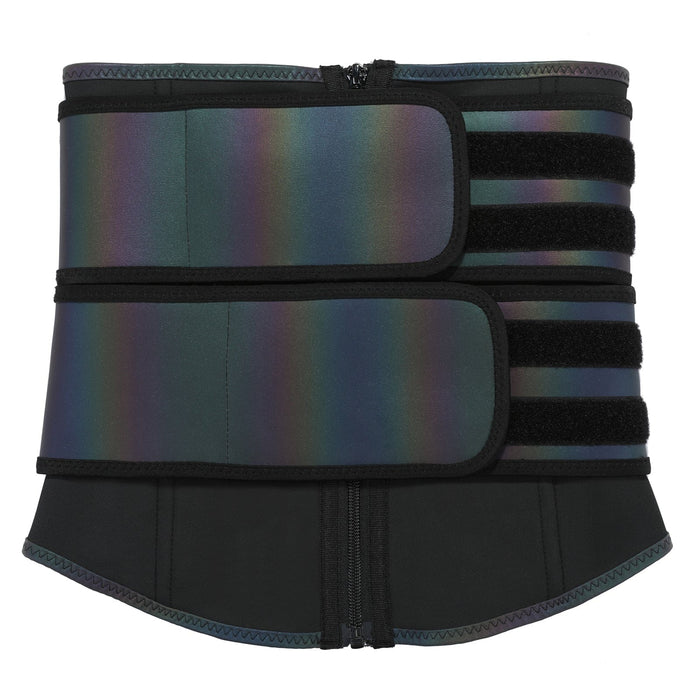 Wholesale Relective Latex Waist Trainer Zipper Double Belts 7 Steel Bo
