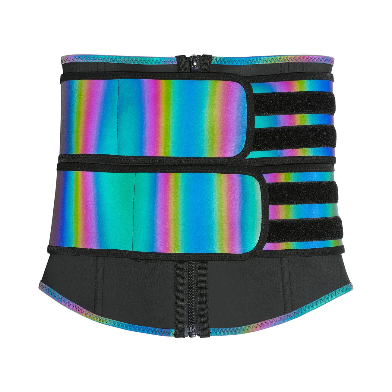 Wholesale Relective Latex Waist Trainer Zipper Double Belts 7 Steel Bo