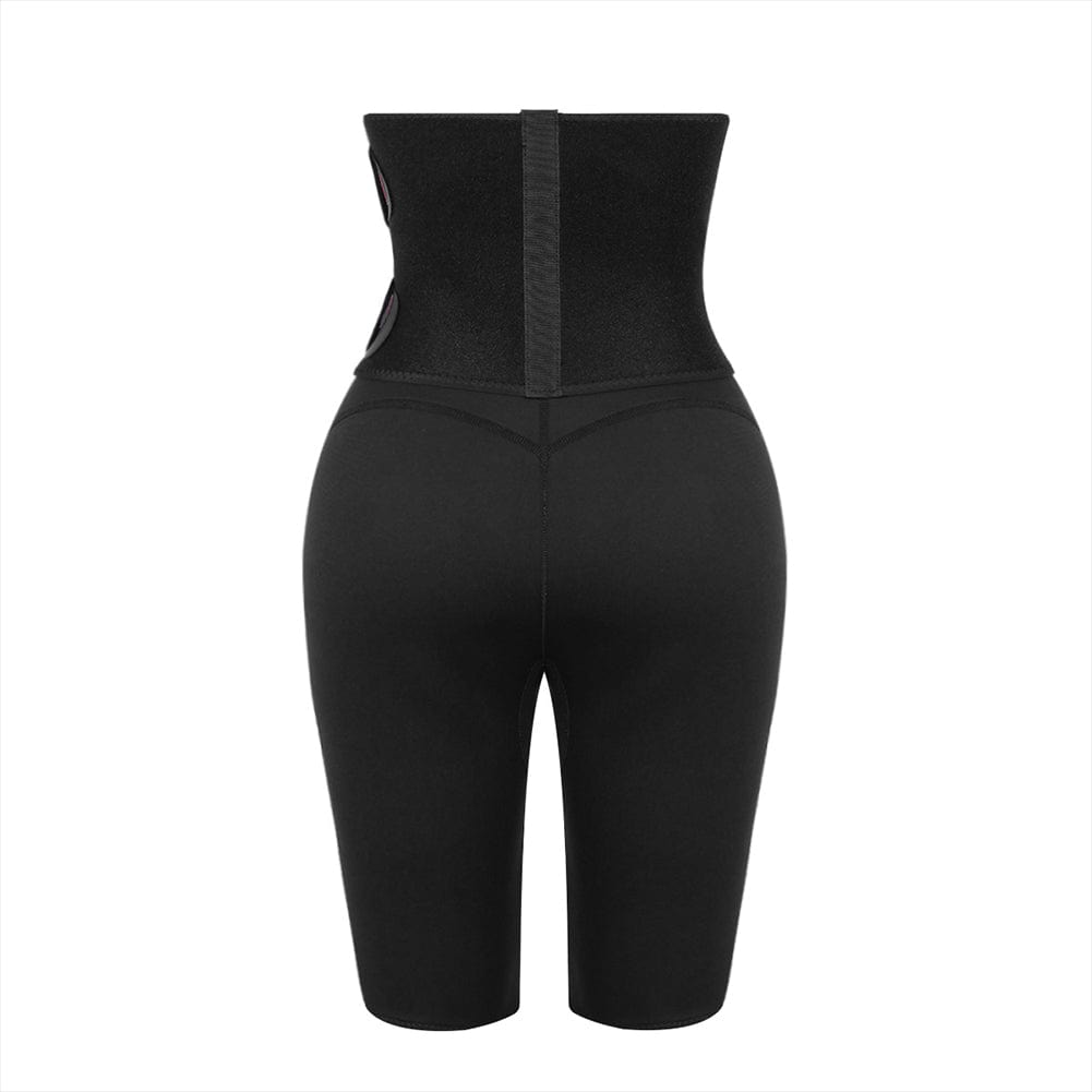 Wholesale Ultrathin Black Solid Color Neoprene Shorts High Waist Firm Foundations