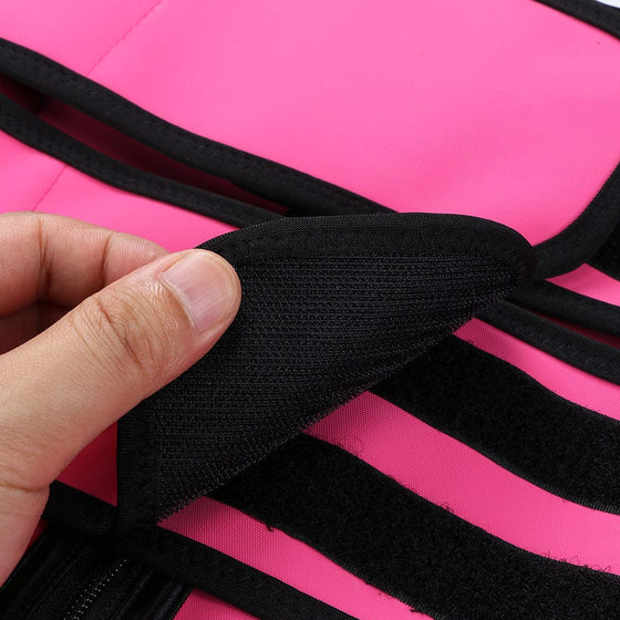 Wholesale Plus Size Black Latex Waist Cincher with Zipper and Adjustable Belt