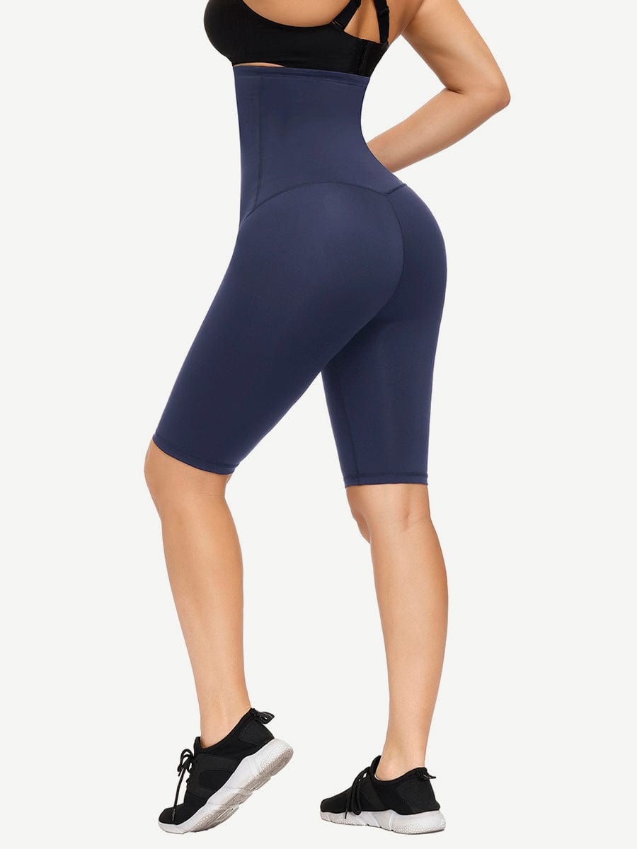 Wholesale Dark Blue Anti-Slip Strip Midi Length Butt Lifter Smooth Abdomen