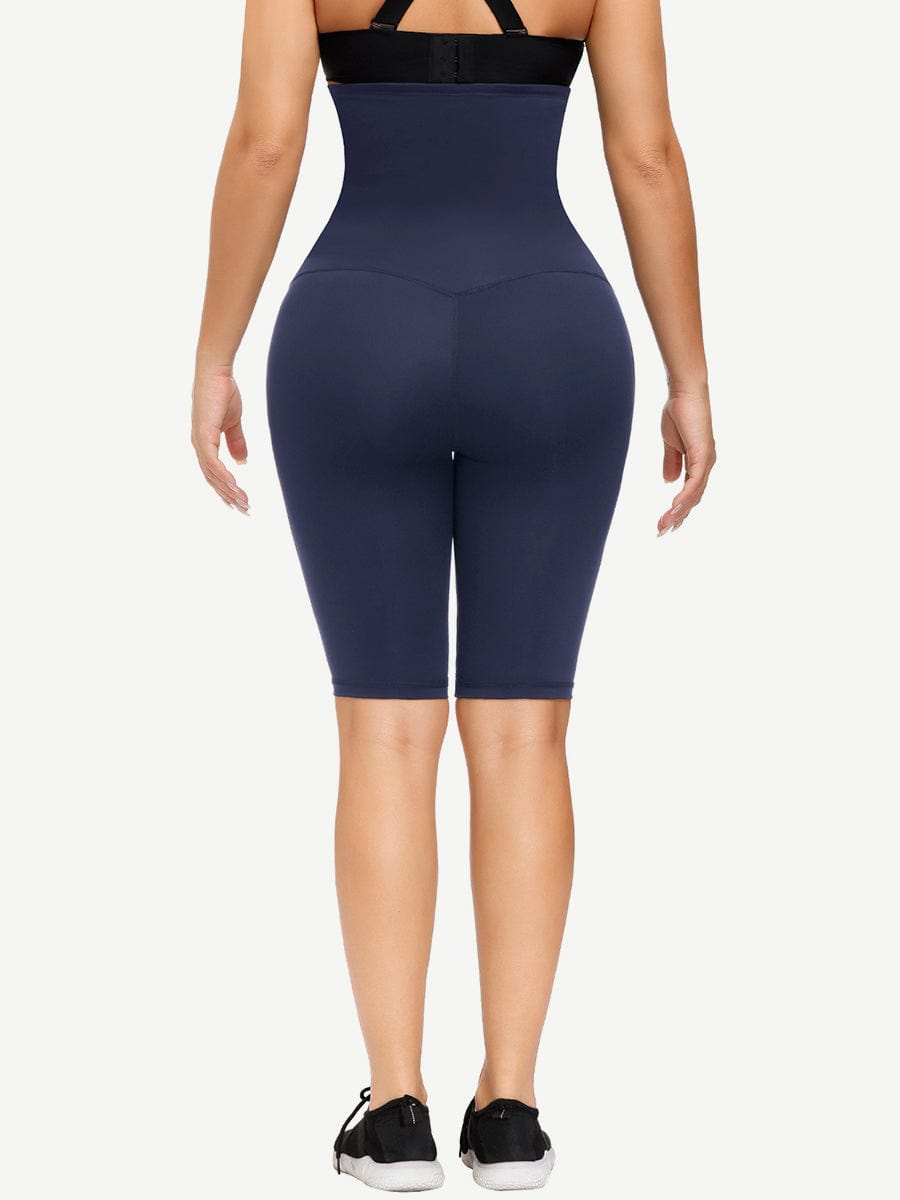Wholesale Dark Blue Anti-Slip Strip Midi Length Butt Lifter Smooth Abdomen