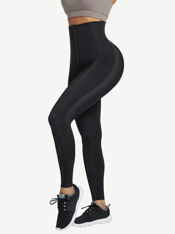 Wholesale Dark Blue Neoprene Leggings Shaper 3 Rows Hooks High Rise