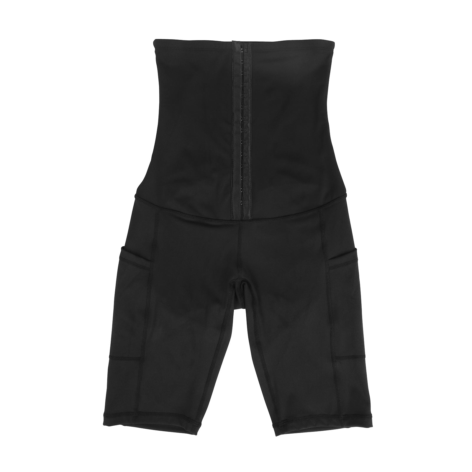 Wholesale Black Knee Length Tummy Control Waist Trainer Shorts Custom